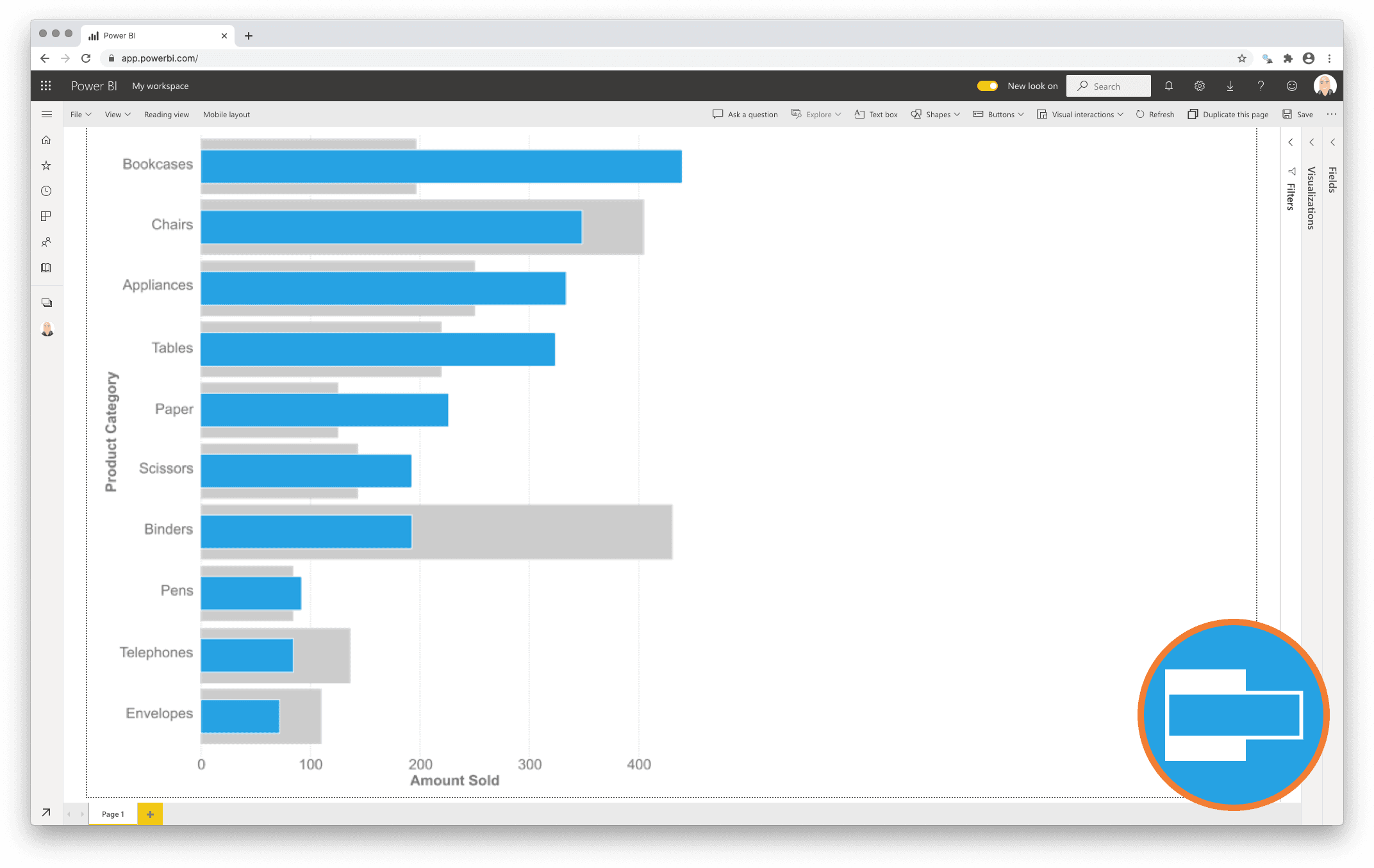 Lipstick Bar Chart for Power BI